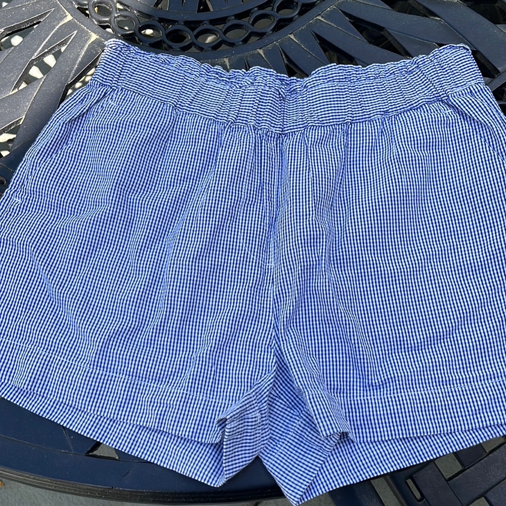 Girls Pretty Navy Gingham Shorts